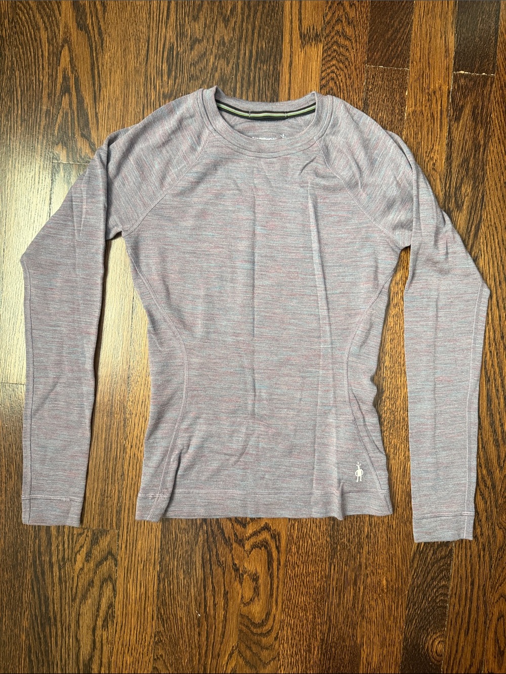 Smartwool Merino 250 Base Layer Crew Top in Chalk Violet Heather